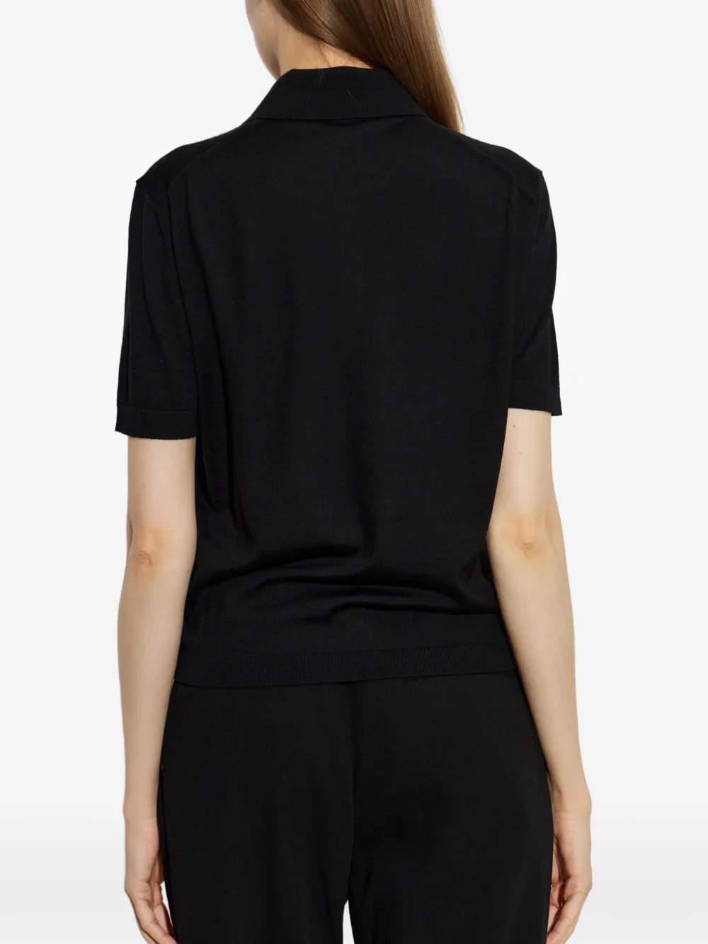 Jil Sander Poloshirt met korte mouwen Zwart