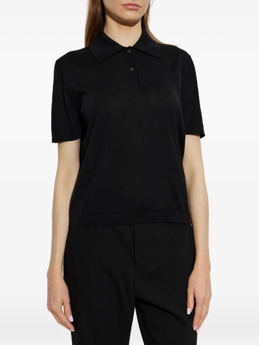 Jil Sander Poloshirt met korte mouwen Zwart