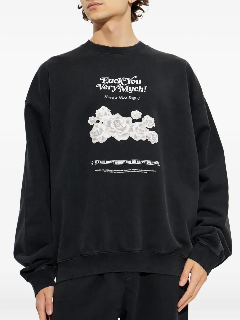 VETEMENTS Sweater met print Zwart