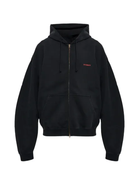 VETEMENTS logo-print zip-up hoodie