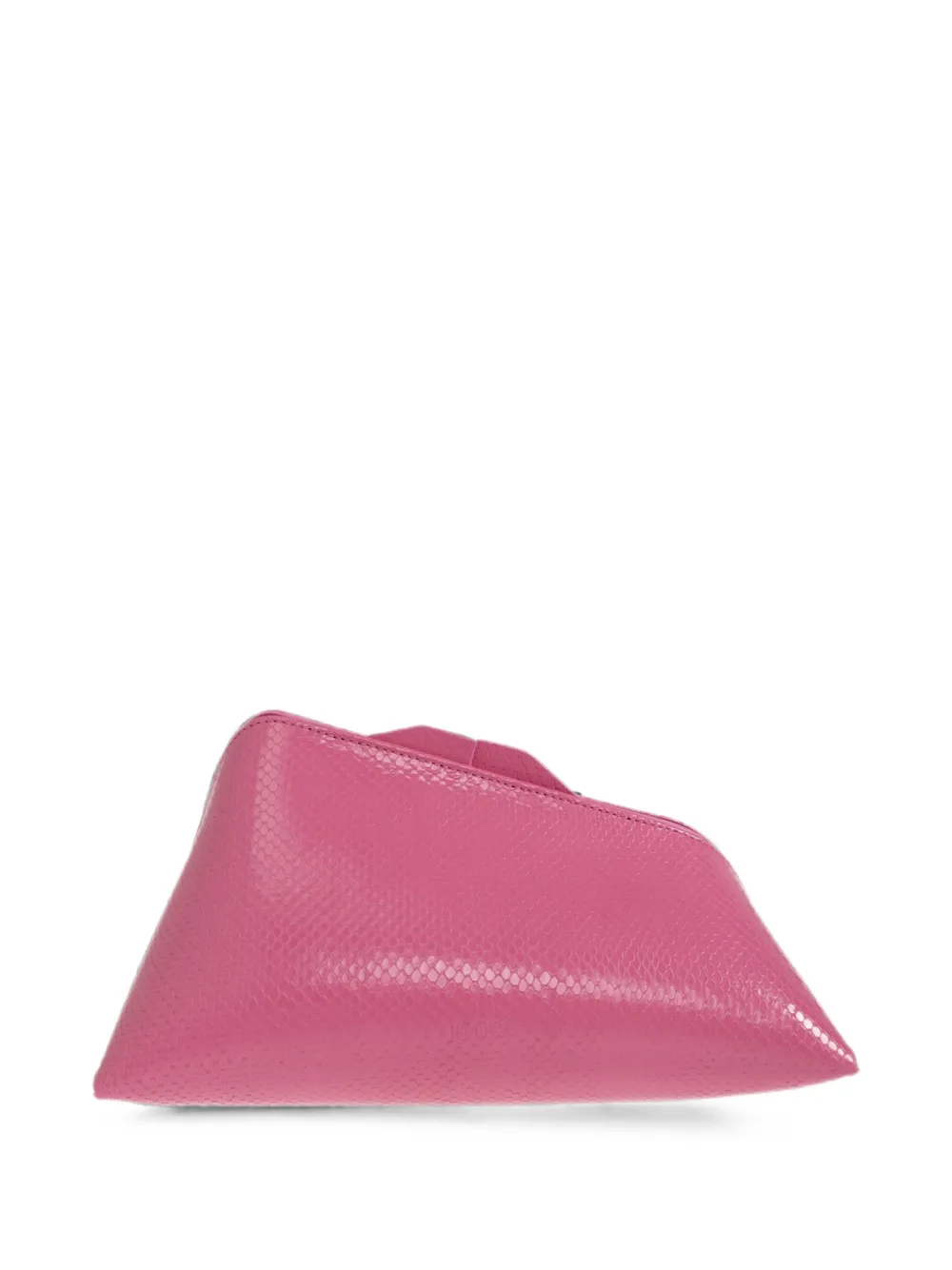 The Attico 8:30PM snakeskin-effect clutch bag - Rosa