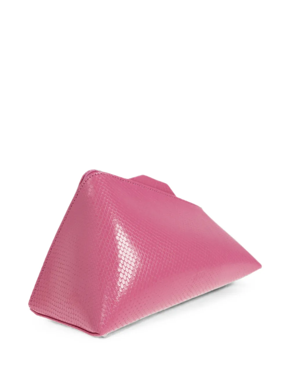 The Attico 8:30PM clutch met slangen-effect Roze