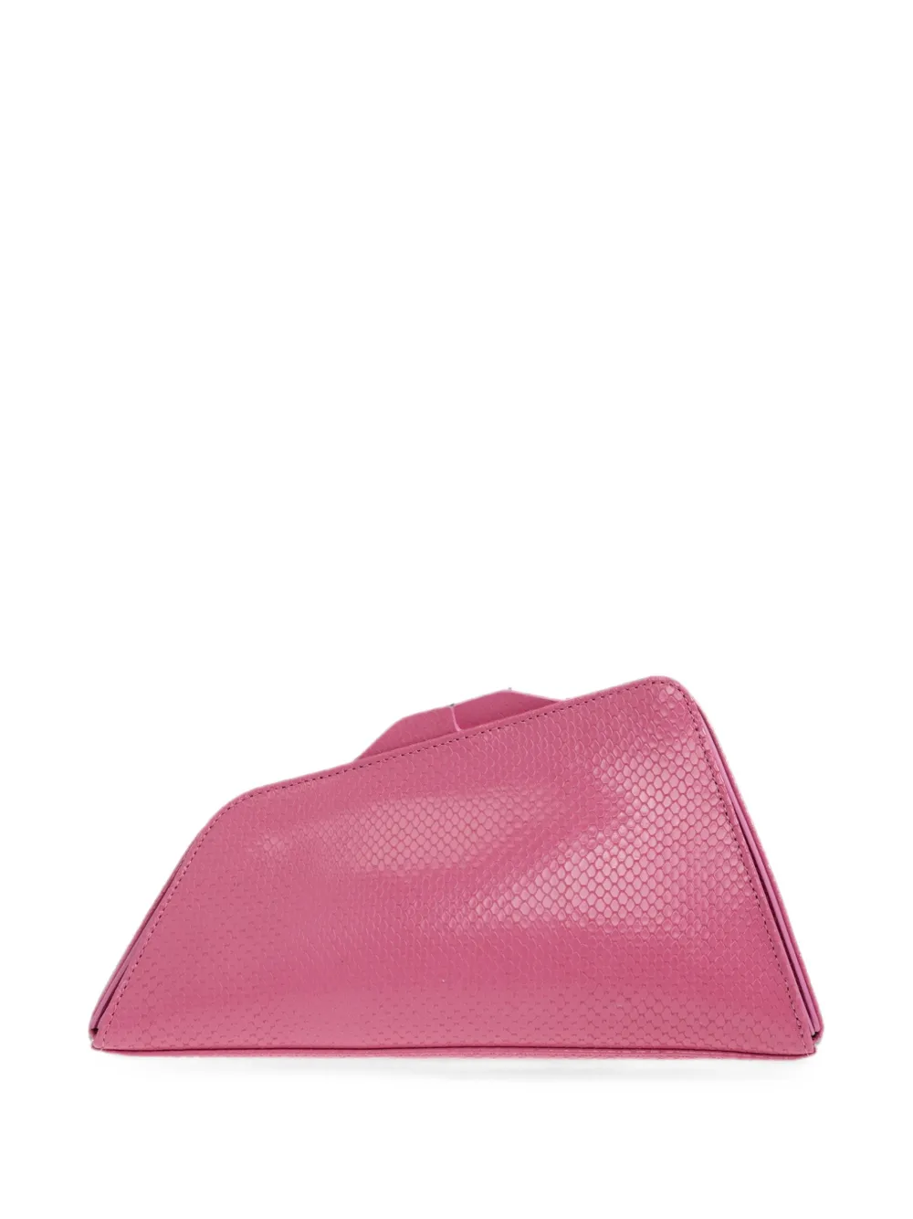 The Attico 8:30PM clutch met slangen-effect Roze