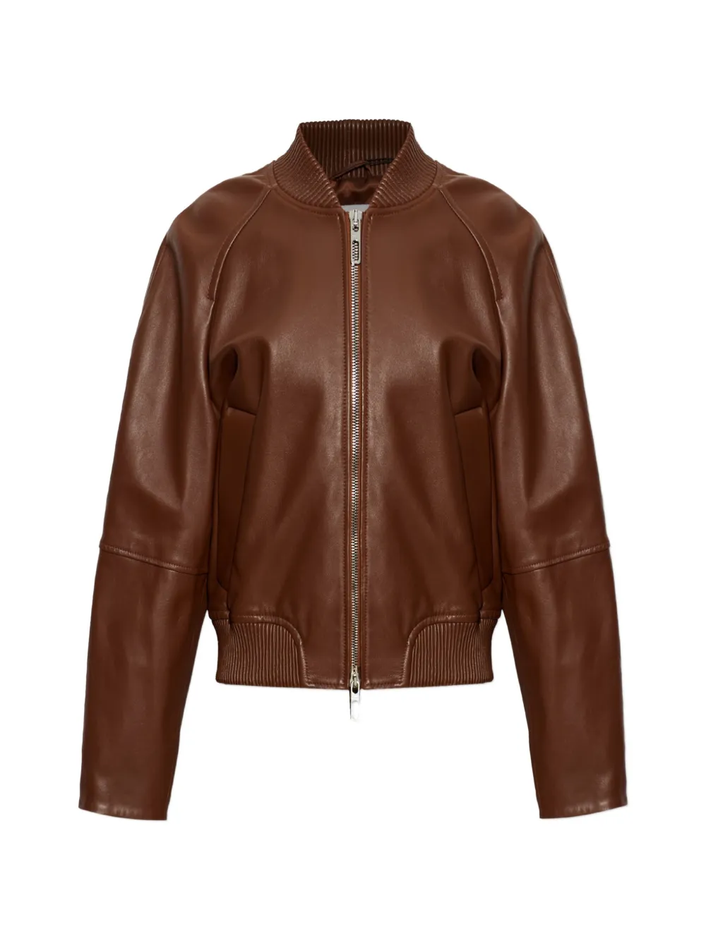 Sportmax Amour leather jacket - Brown