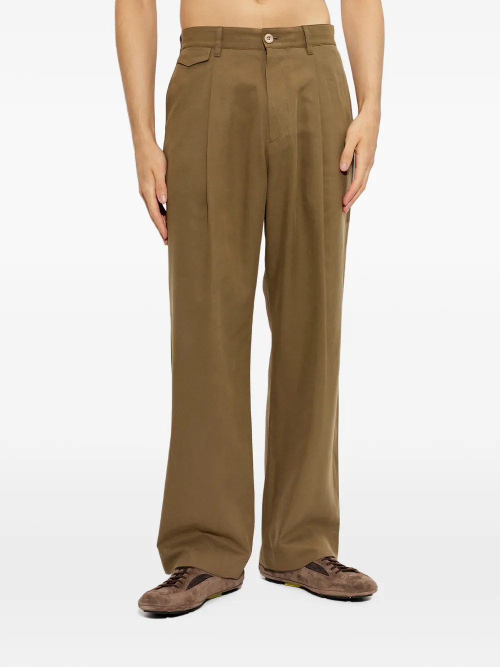 Paul Smith Straight plooibroek Bruin