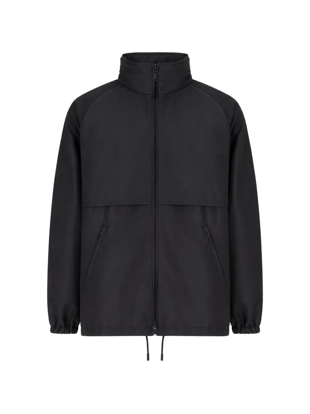 Saint Laurent raglan-sleeve hooded windbreaker - Schwarz