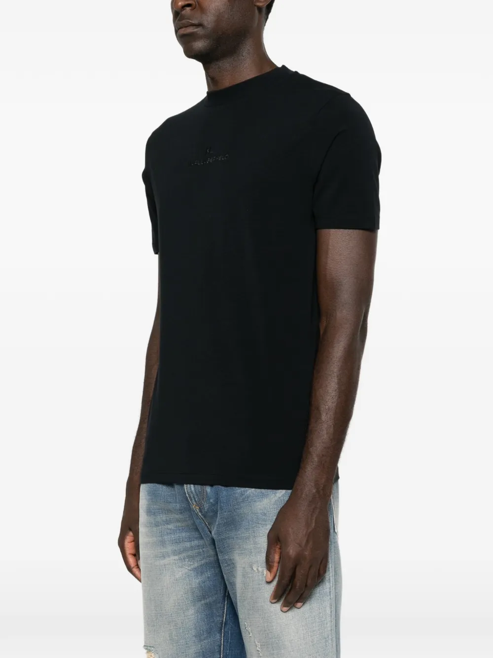 Karl Lagerfeld T-shirt met geborduurd logo Zwart