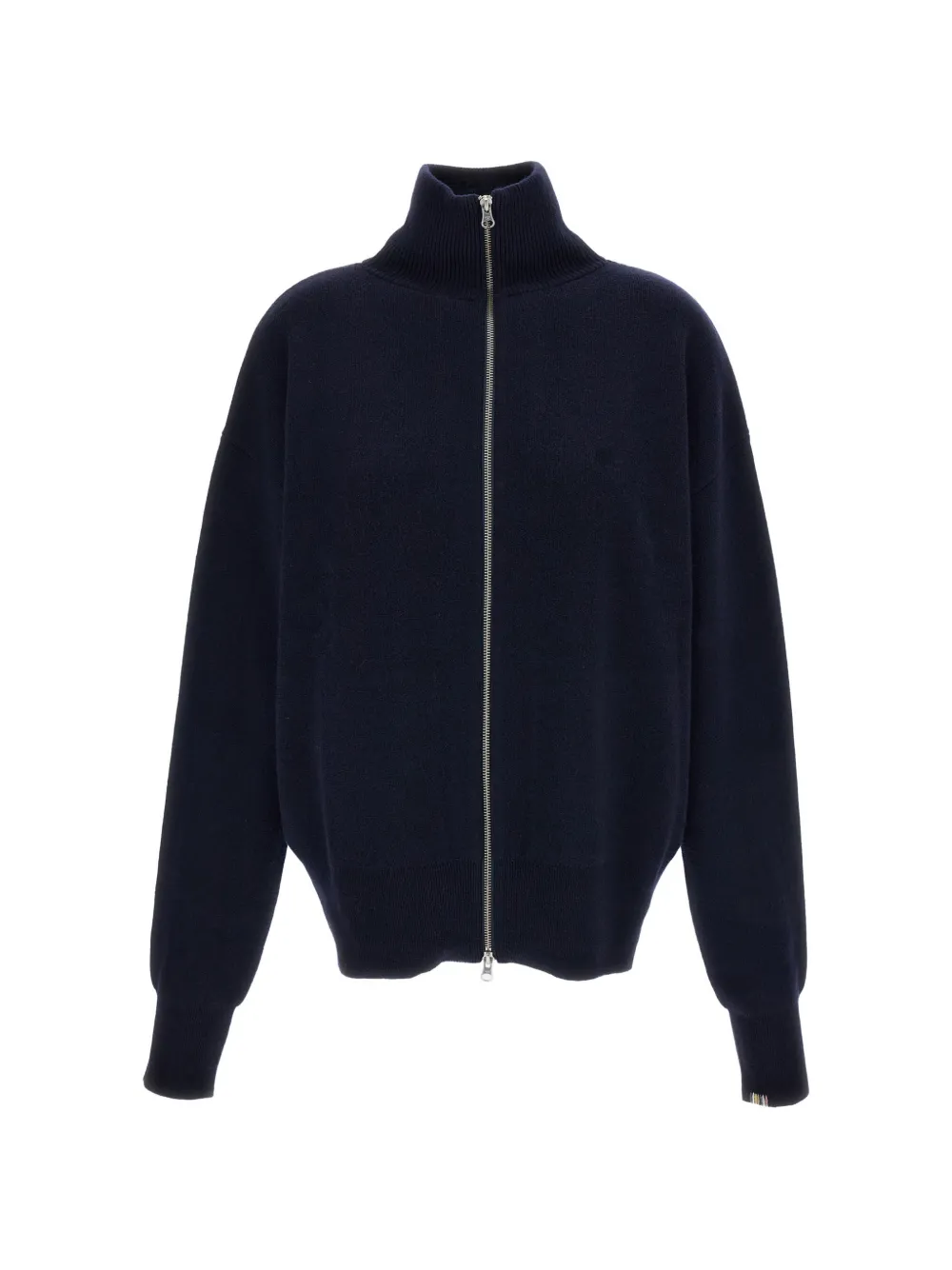 extreme cashmere zip-up high-neck cardigan - Blau