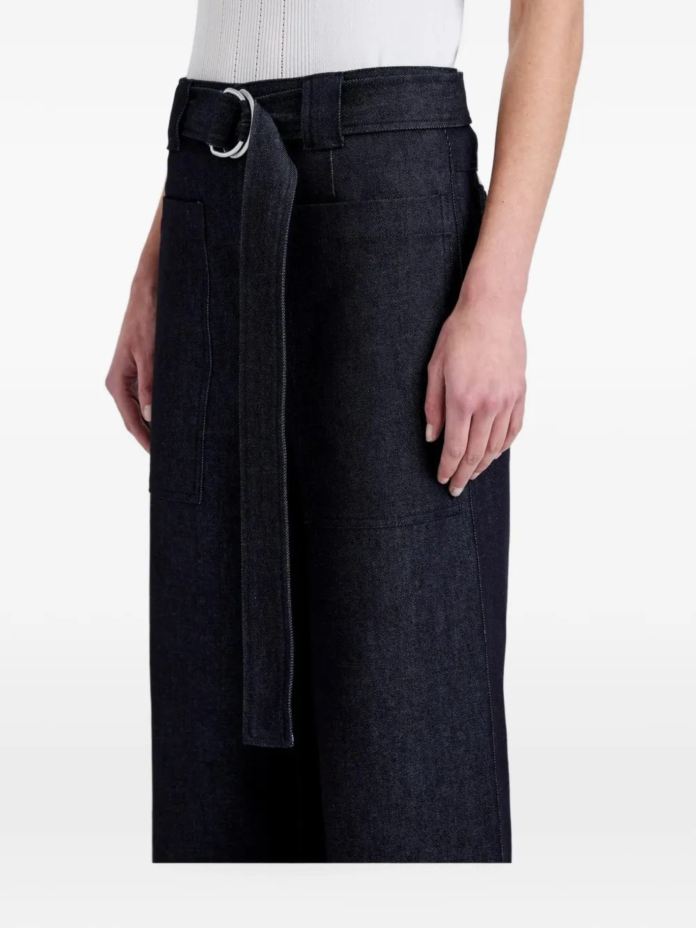 Proenza Schouler White Label Lina broek met ceintuur Blauw