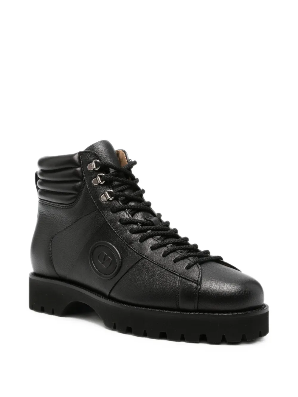 Valentino Garavani VLogo Signature leather boots Zwart