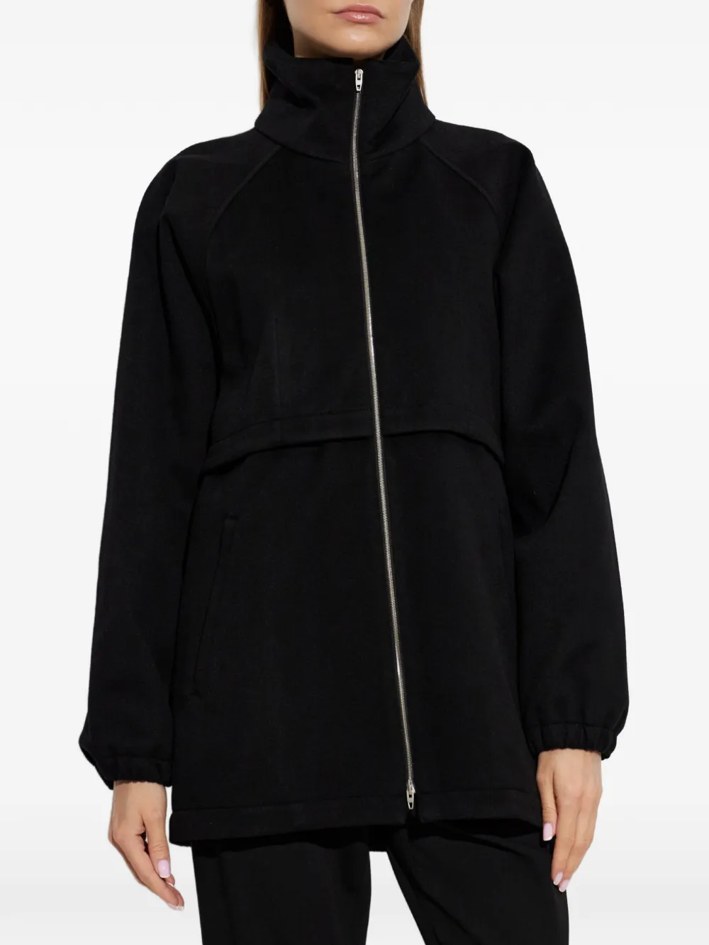 Jil Sander Jack met opstaande kraag Zwart
