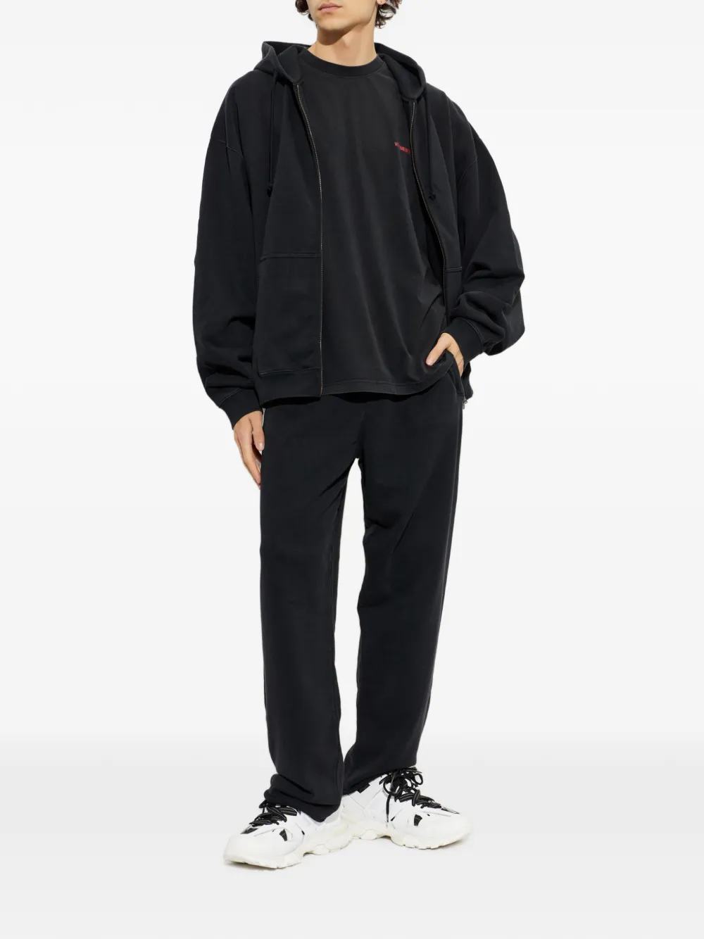 VETEMENTS T-shirt met logoprint Zwart