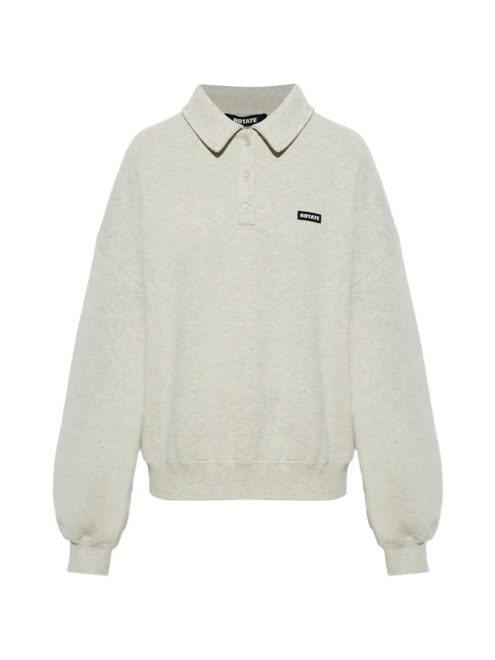 ROTATE BIRGER CHRISTENSEN logo-patch sweater - Grigio