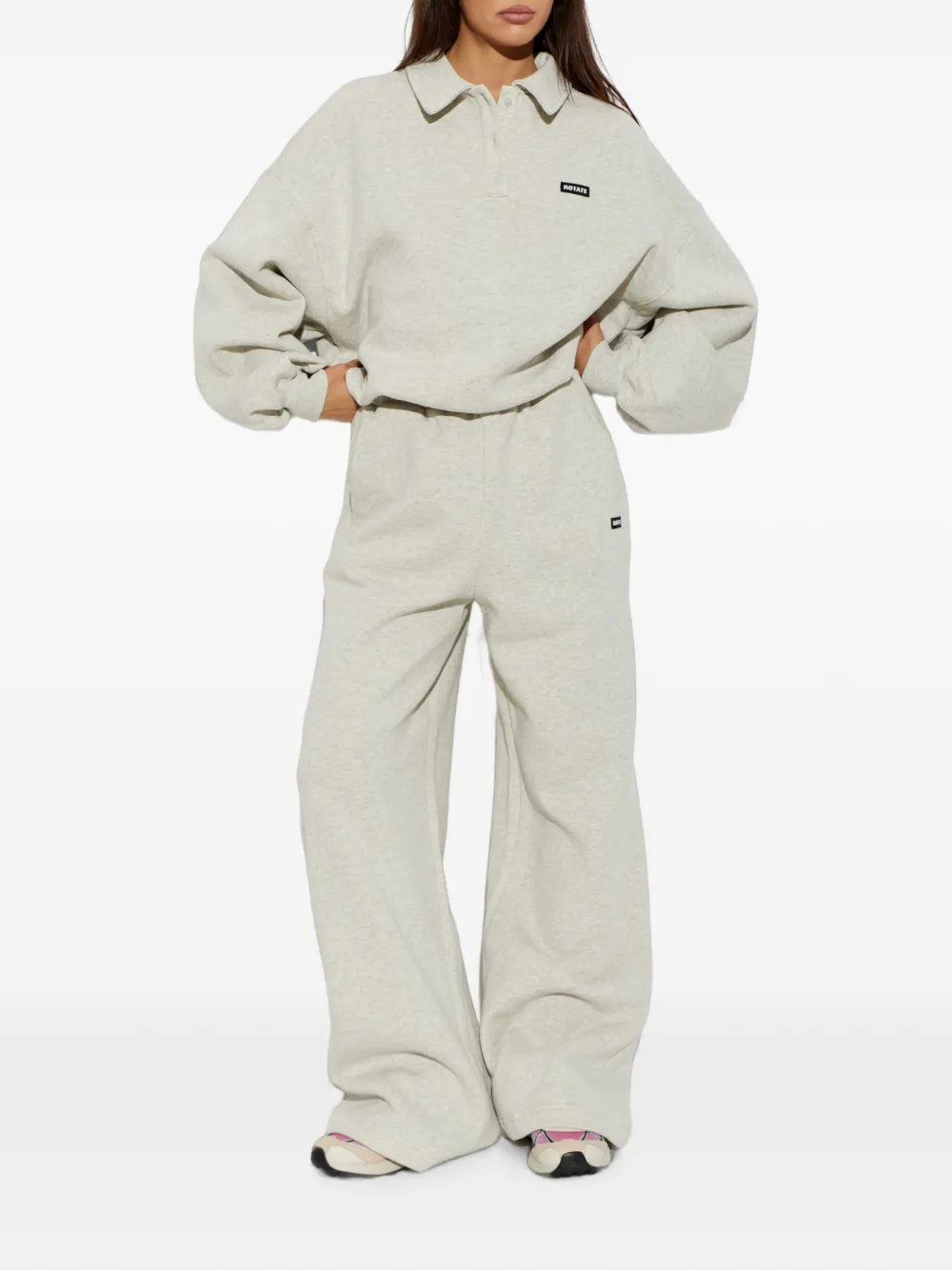 ROTATE BIRGER CHRISTENSEN Trui met logopatch Grijs