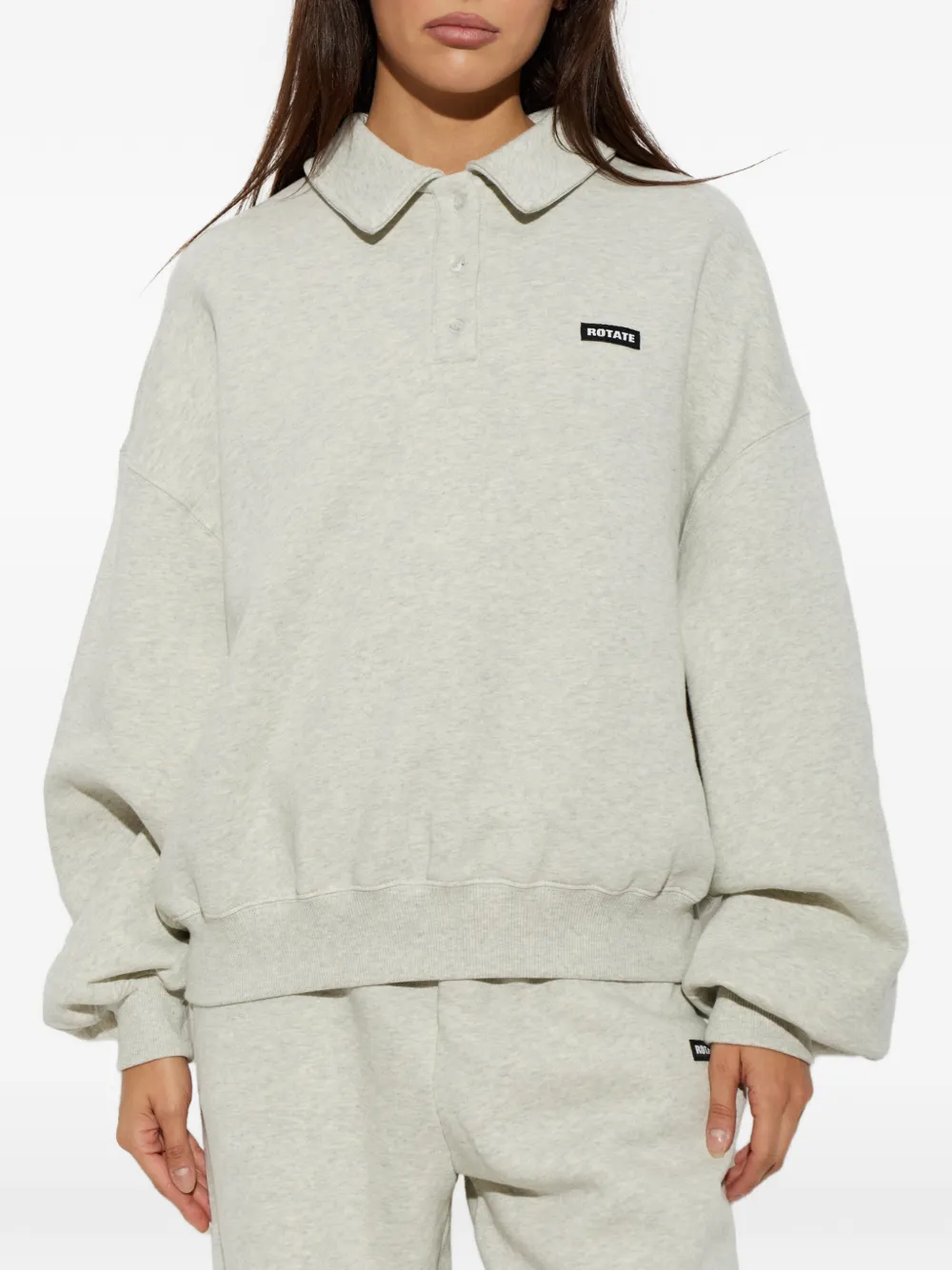 ROTATE BIRGER CHRISTENSEN Trui met logopatch Grijs