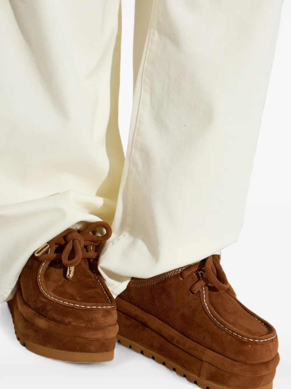 NAKED WOLFE Blizzard suede platform sandals Bruin