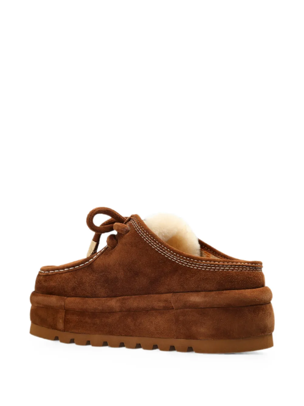 NAKED WOLFE Blizzard suede platform sandals Bruin