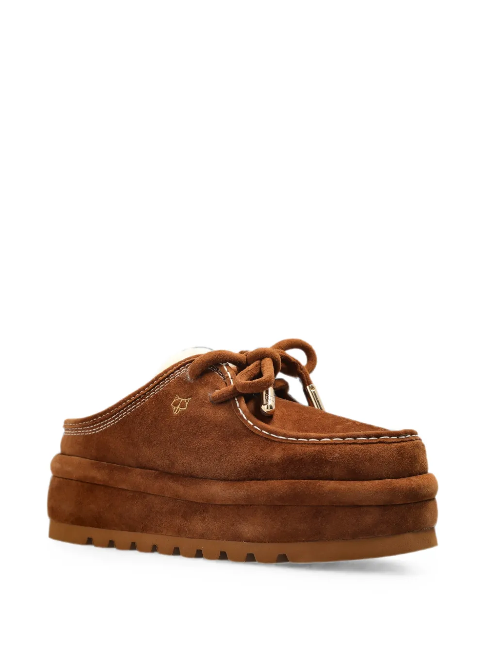 NAKED WOLFE Blizzard suede platform sandals Bruin