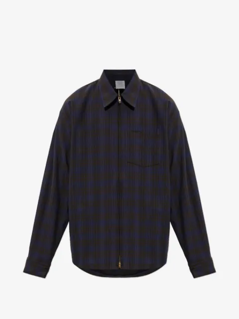 VETEMENTS check-pattern zip-up shirt jacket