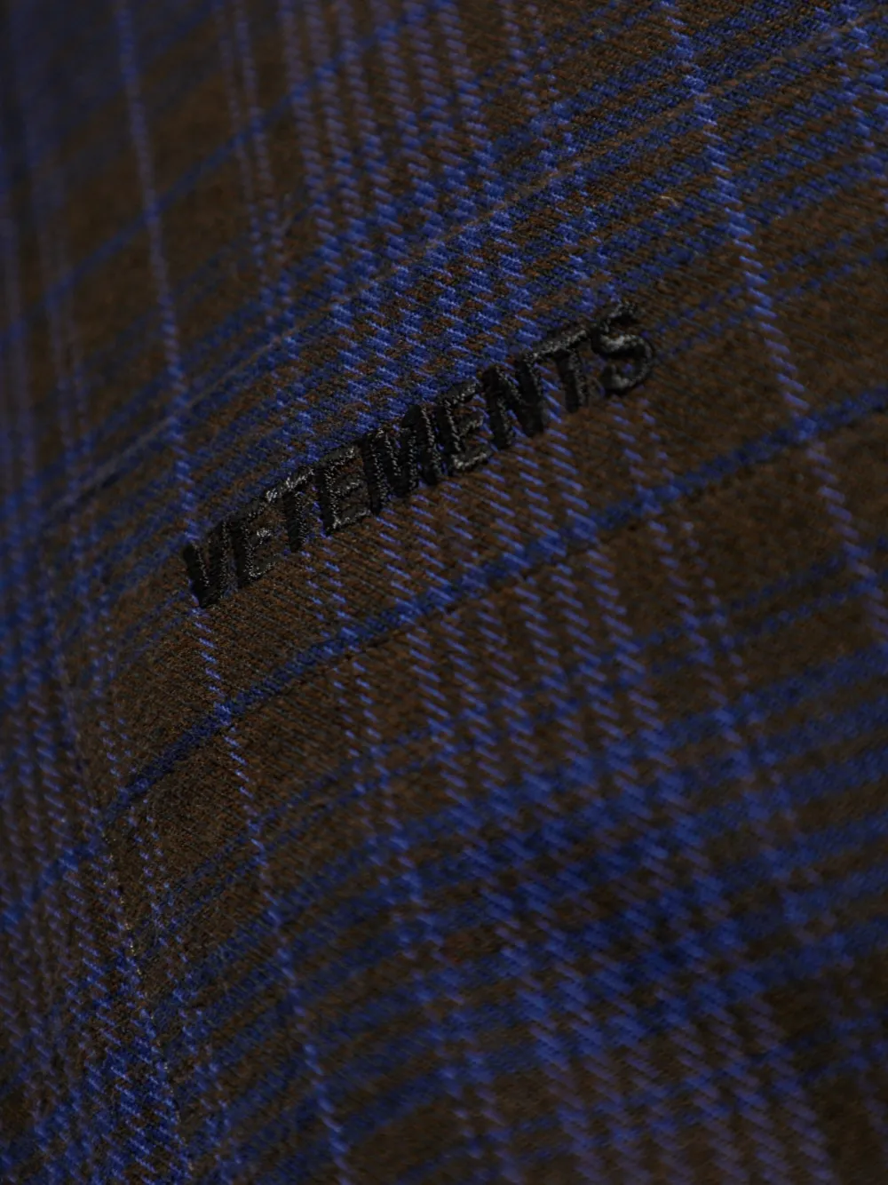 VETEMENTS Geruit jack Zwart