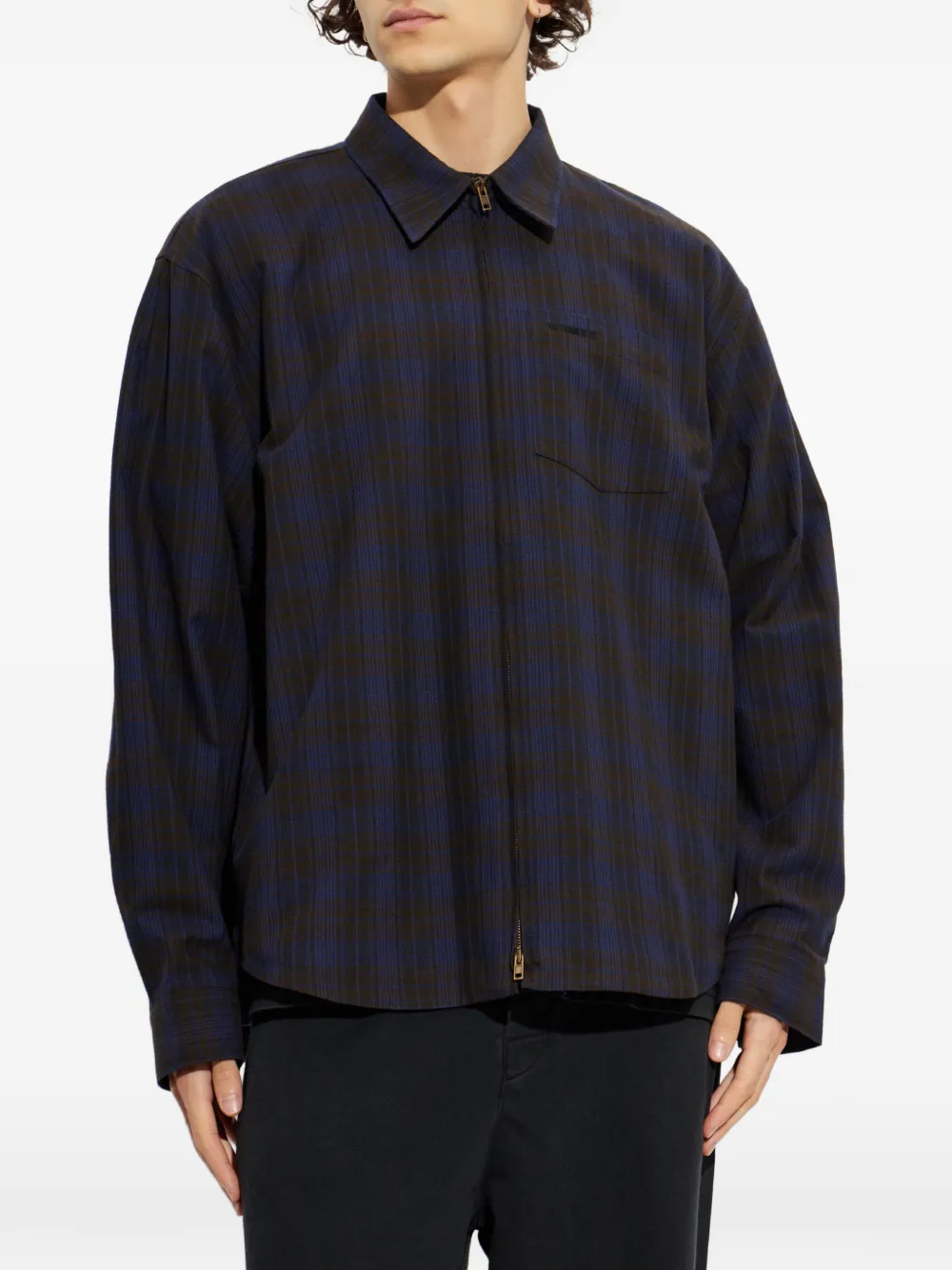 VETEMENTS Geruit jack Zwart