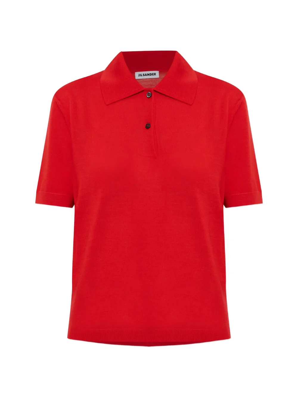 Jil Sander short-sleeve wool polo shirt - Rosso