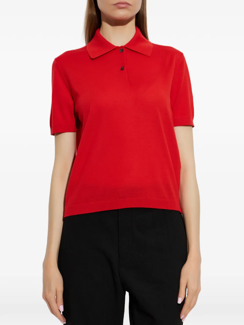 Jil Sander Wollen poloshirt Rood