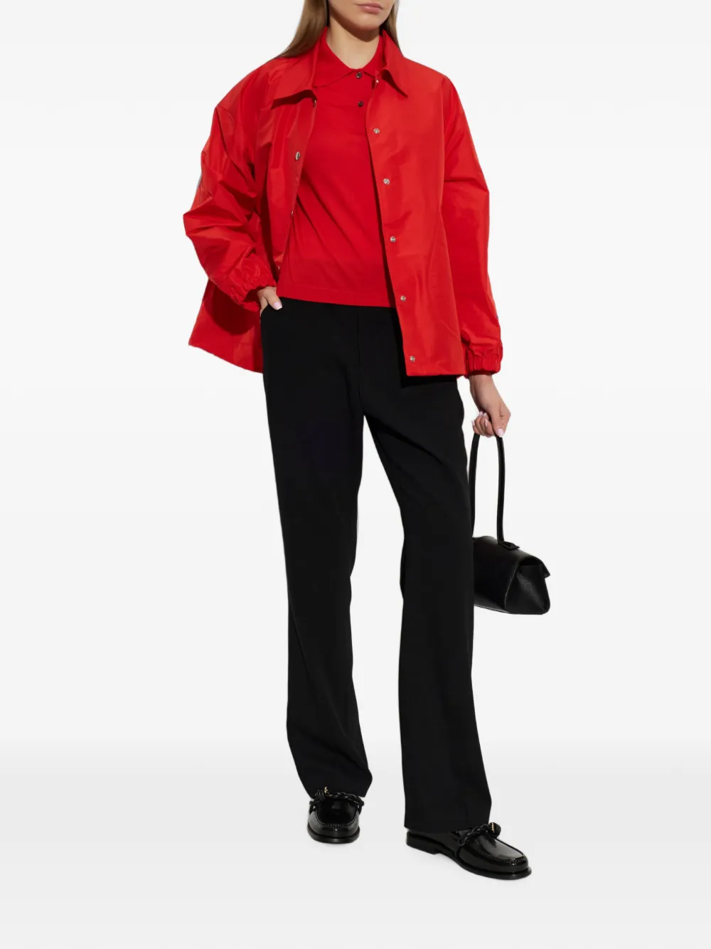 Jil Sander Wollen poloshirt Rood