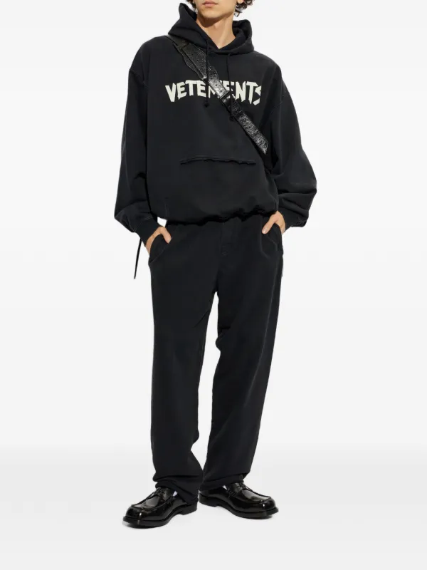 VETEMENTS ダメージ パーカー | ブラック | FARFETCH JP