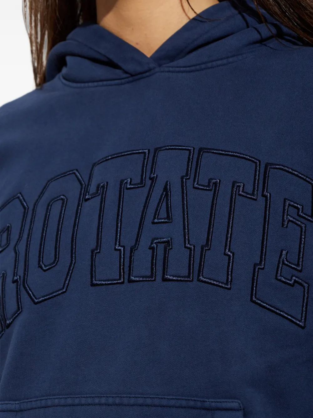 ROTATE BIRGER CHRISTENSEN Hoodie met geborduurd logo Blauw