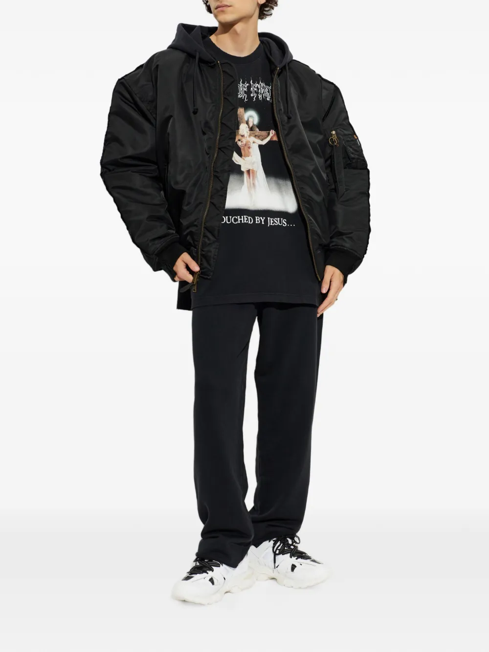 VETEMENTS Trainingsbroek met elastische taille Zwart