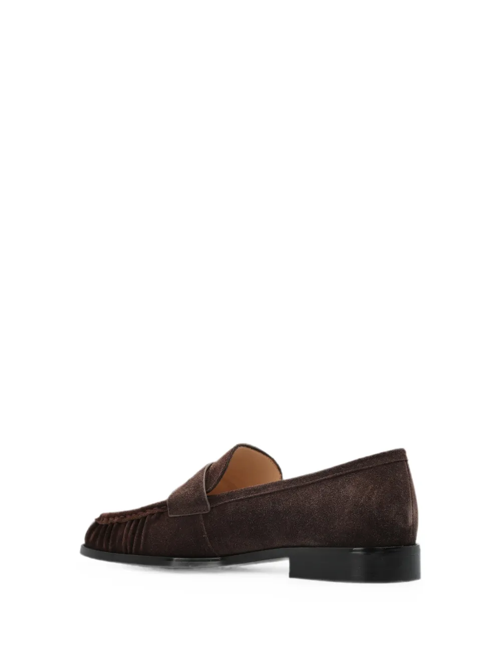 Furla suede-finish penny-strap ballet flats Bruin
