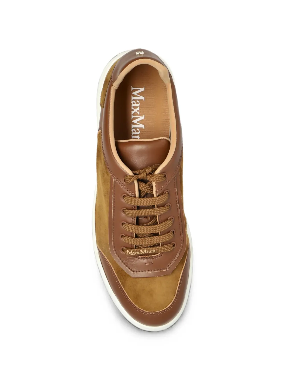 Max Mara panelled leather sneakers Bruin