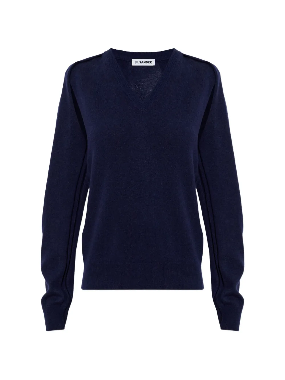 Jil Sander cut-out V-neck sweater - Blu