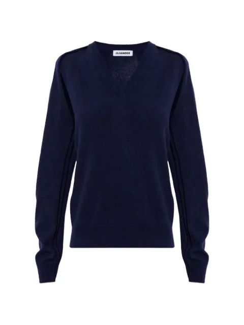 Jil Sander cut-out V-neck sweater