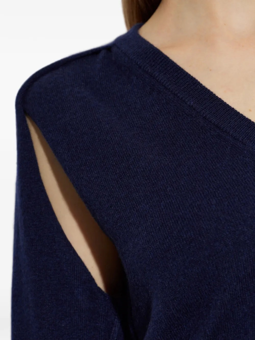 Jil Sander Trui met V-hals Blauw