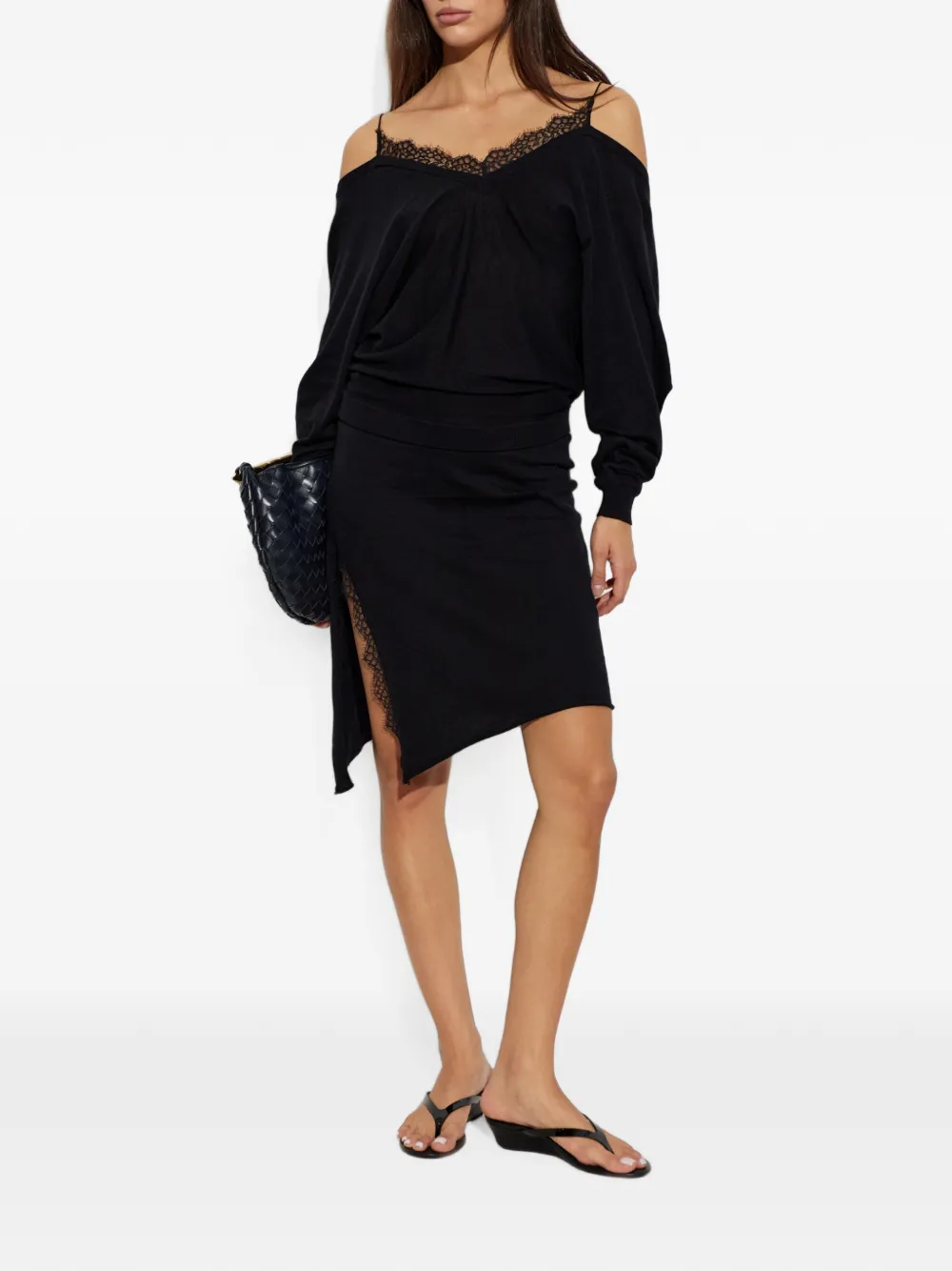 IRO Incante asymmetrische jurk Zwart