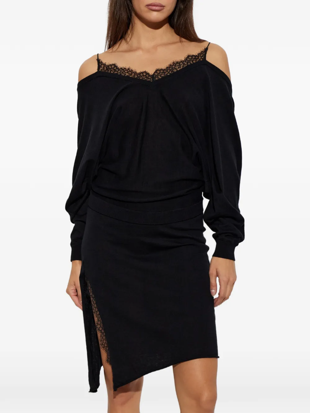 IRO Incante asymmetrische jurk Zwart