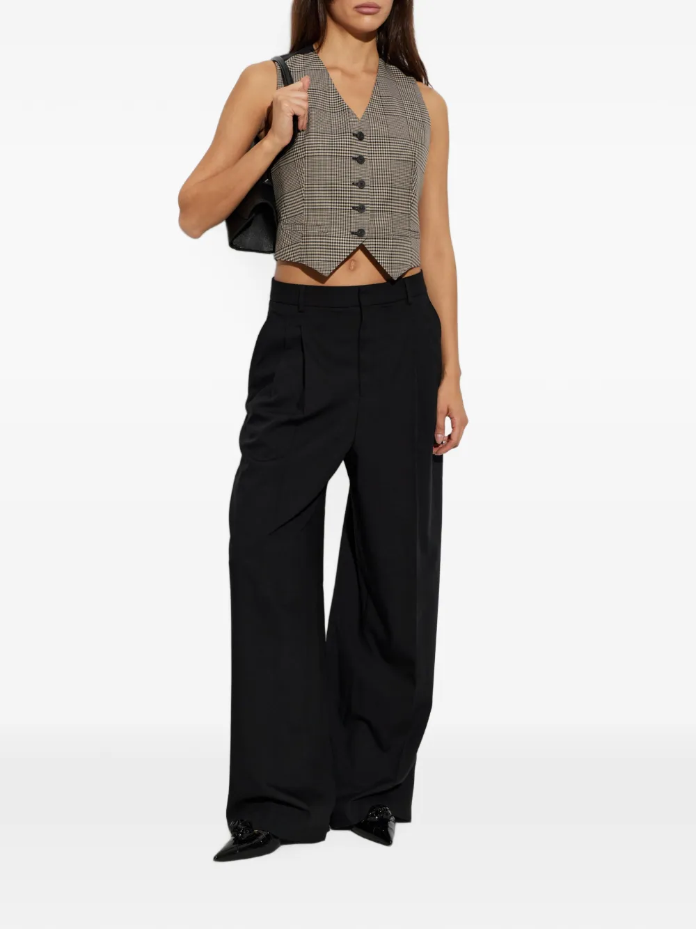 IRO Kraig geruite top Beige