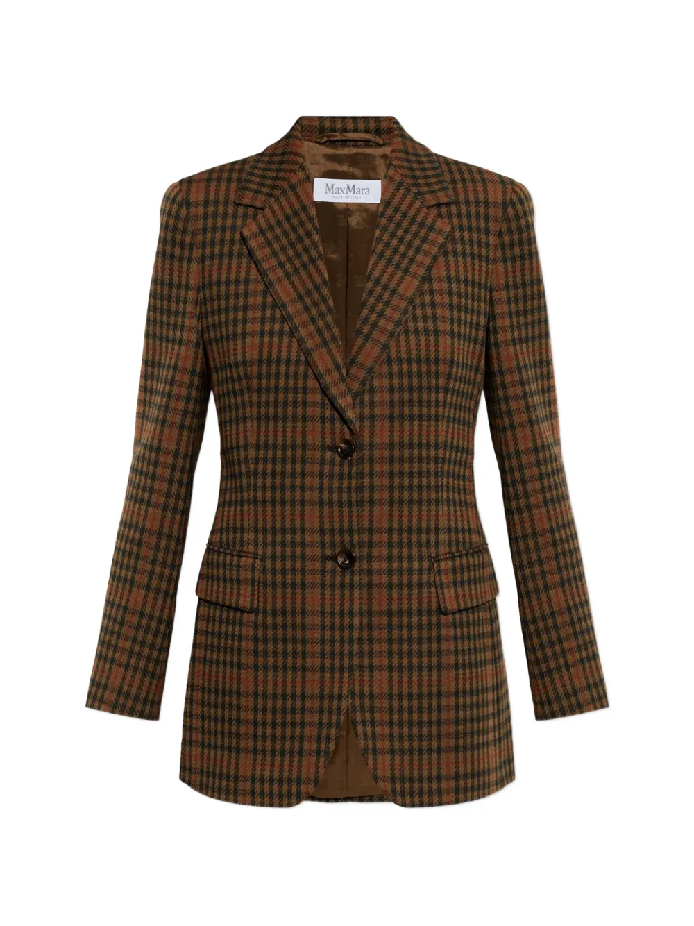 Max Mara Galosce houndstooth blazer - Brown