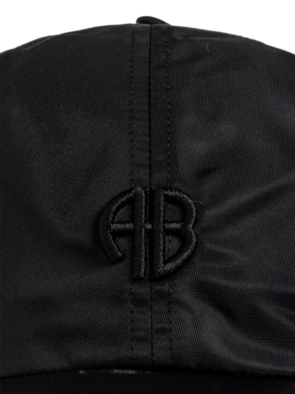 ANINE BING Jeremy monogram-embroidered baseball cap Zwart