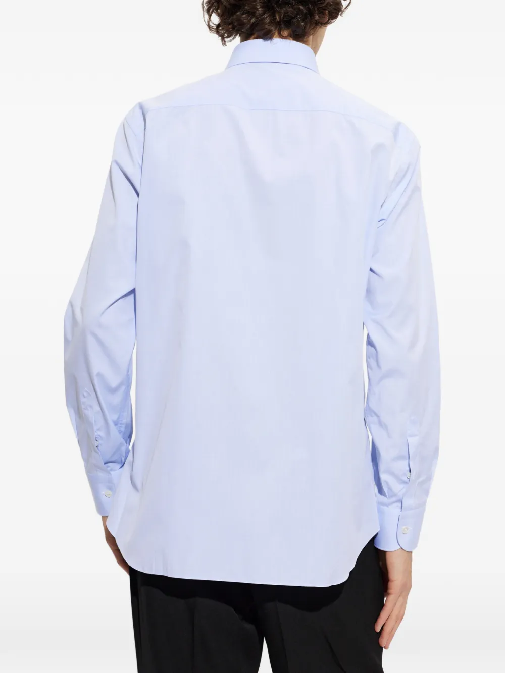 Brioni classic-collar long-sleeved shirt Blauw