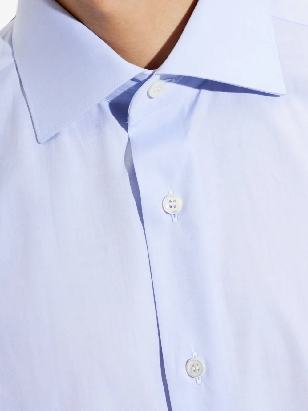 Brioni classic-collar long-sleeved shirt Blauw