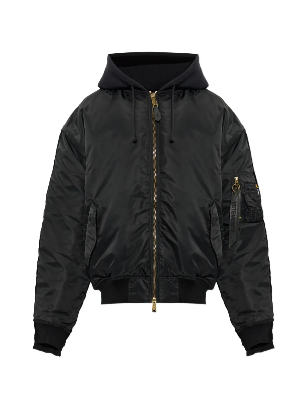 VETEMENTS x Alpha Industries hooded bomber jacket - Nero
