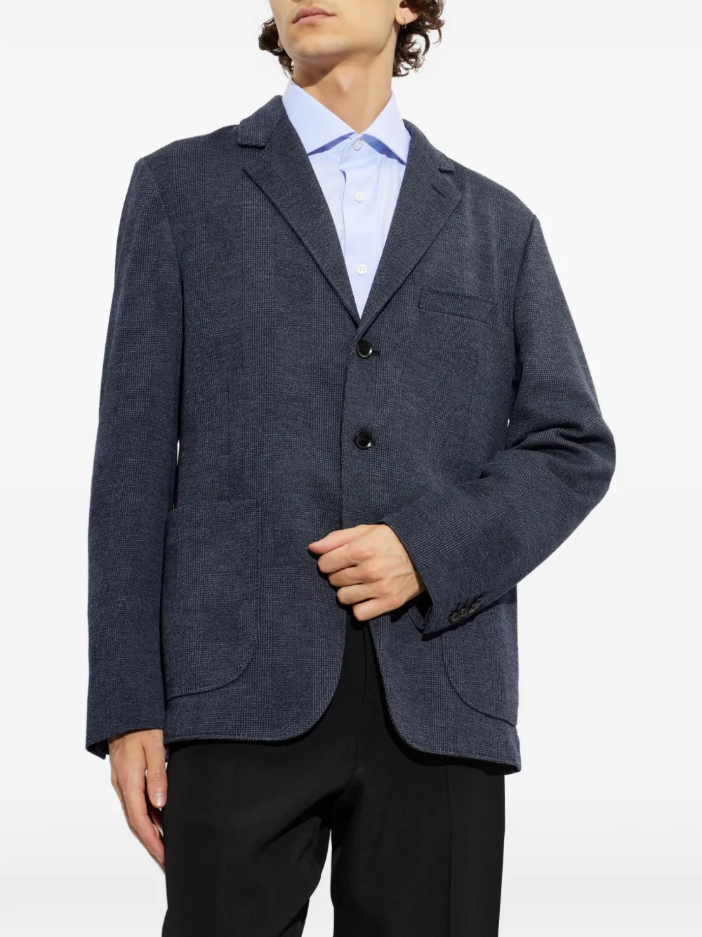 Brioni Blazer met gekerfde revers Blauw