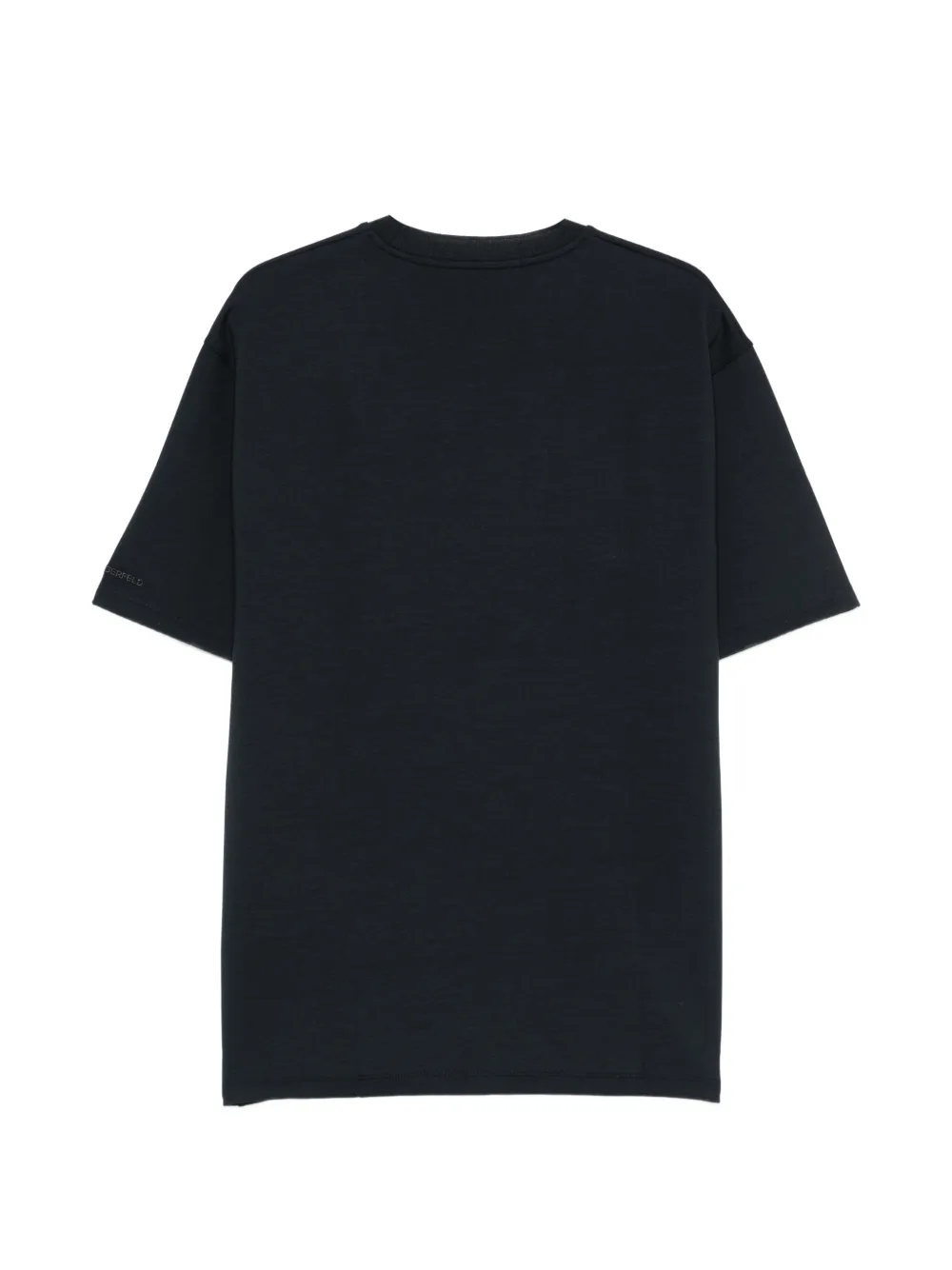 Karl Lagerfeld T-shirt met geborduurd monogram en ronde hals Blauw