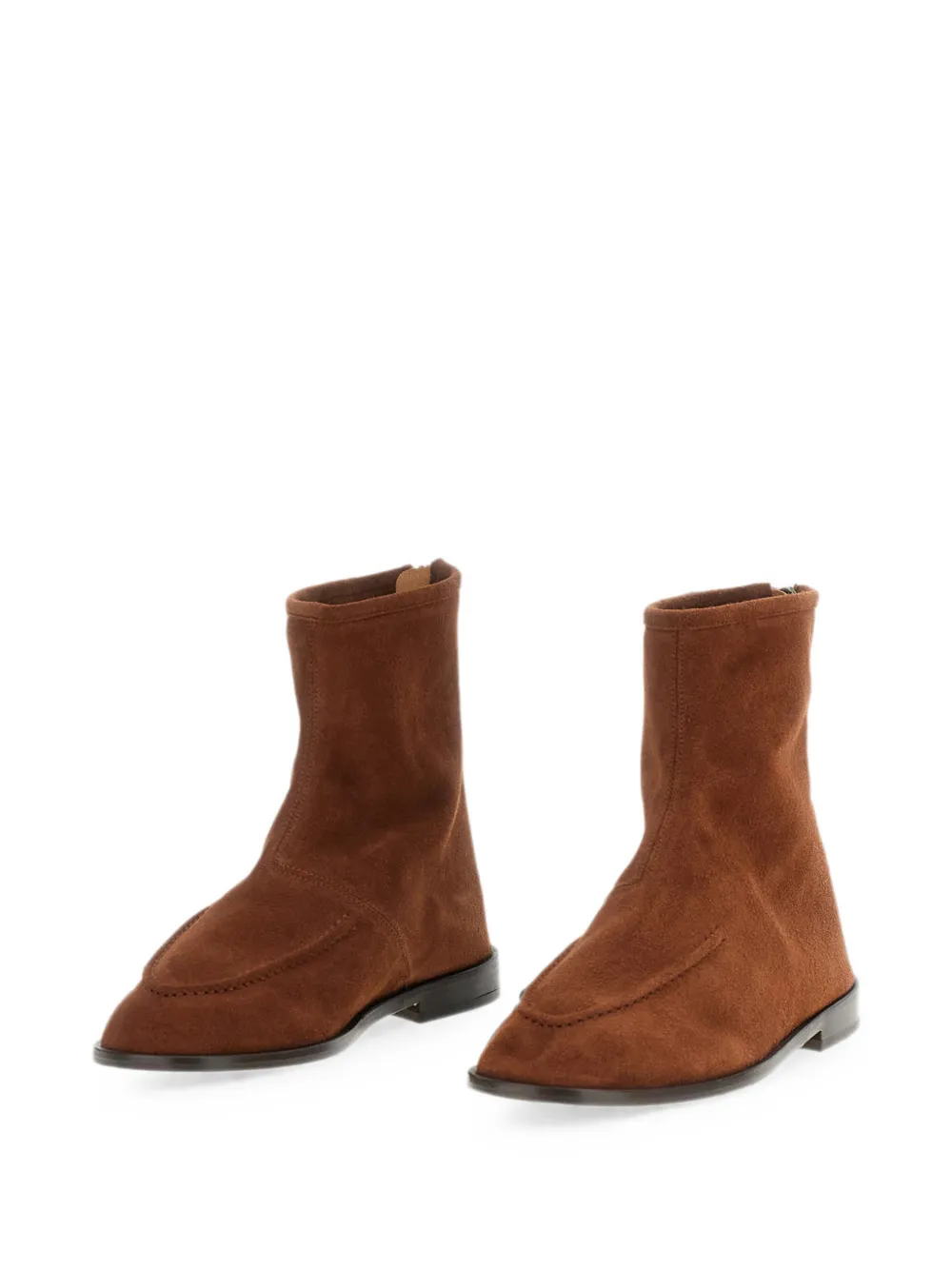 Hereu Juliol rear-zip suede ankle boots Bruin