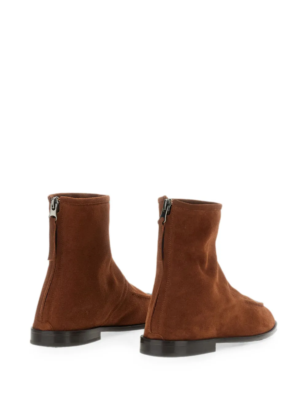 Hereu Juliol rear-zip suede ankle boots Bruin