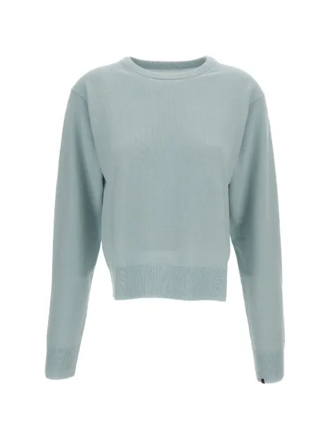 extreme cashmere crew-neck ribbed-trim sweater