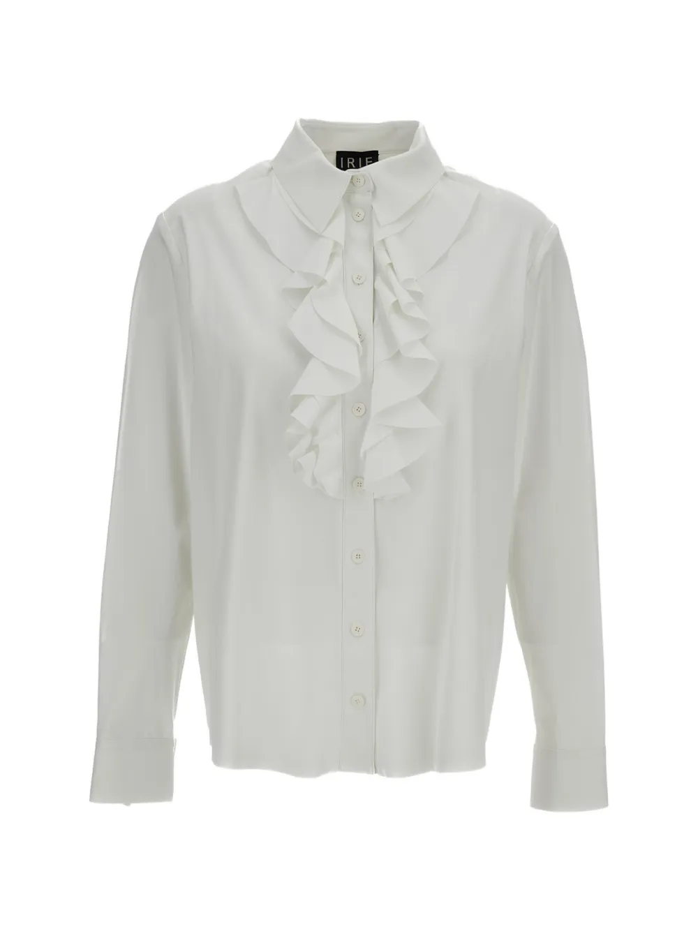 Irie' ruffled-trim long-sleeve shirt - White